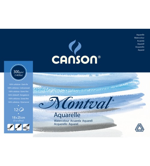 Canson Montval 300 gr 18 x 25 cm Suluboya Defteri 12 yaprak