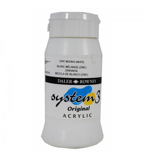 Daler Rowney System3 1 Litre Akrilik Boya 009 Titanium White 