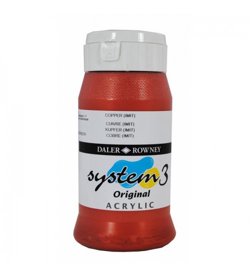 Daler Rowney System3 500 ml Akrilik Boya 230 Copper Imit 