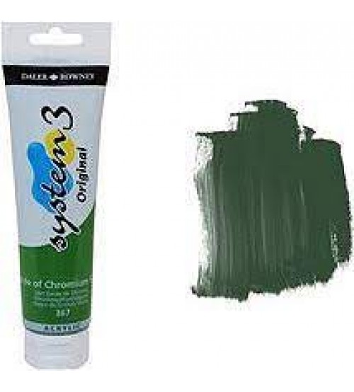 Daler Rowney System3 150 ml Akrilik Boya 367 Oxide Of Chromium Green