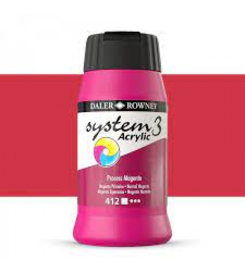 Daler Rowney System3 500 ml Akrilik Boya 412 Process Magenta