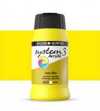 Daler Rowney System3 500 ml Akrilik Boya 651 Lemon Yellow