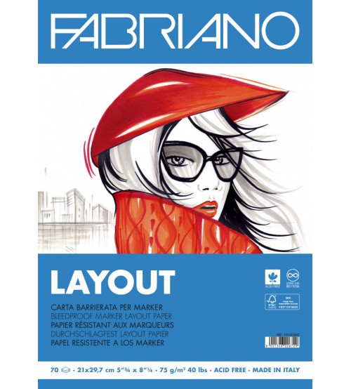 Fabriano Layout Marker Blok A4 75gr 70yp