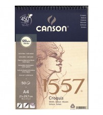 Canson 1557 120gr A4 40 yaprak Üstten Spiralli