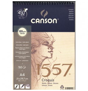 Canson 1557 120gr A4 40 yaprak Üstten Spiralli