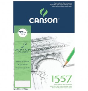 Canson 1557 120gr A3 40 yaprak Üstten Spiralli