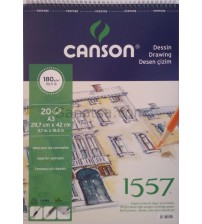 Canson 1557 180gr A3 20 yaprak Üstten Spiralli