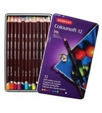 Derwent Coloursoft 12 li Teneke Kutu