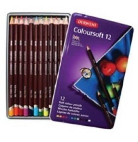 Derwent Coloursoft 12 li Teneke Kutu