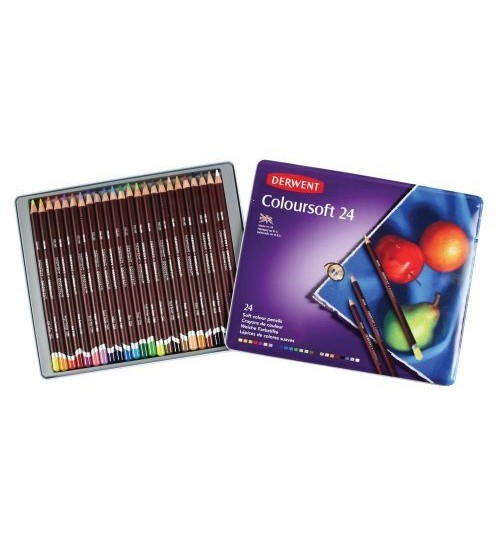 Derwent Coloursoft 24 lü Teneke Kutu