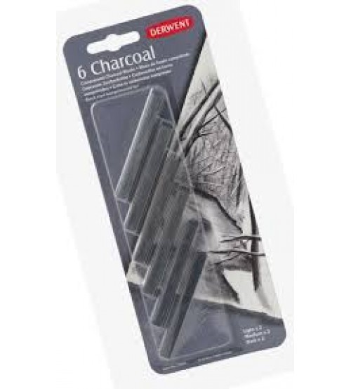 Derwent Compressed Charcoal 6 lı Blister