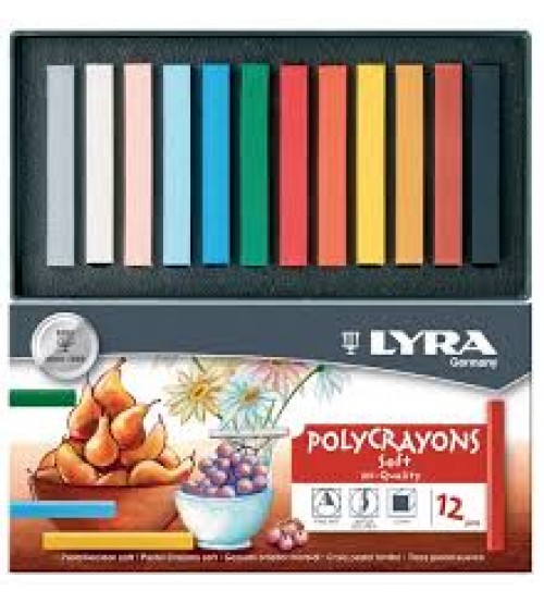 Lyra Polycrayons Soft Toz Pastel 12 renk