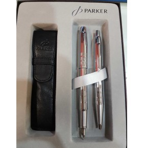 Parker IM Premıum Dolma Kalem Tükenmez Kalem Takımı Parlak Krom