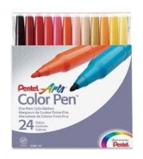 Pentel Colour Pen Keçeli kalem seti 24 renk